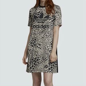 New Adidas Originals Allover Animal print Dress Black Women Skirt Sports